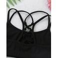 thumbnail image 6 of Yartina Big Girls 2-Piece Dance Gymnastics Sports Outfit Crisscross Back Crop Top with Booty Shorts Black 6, 6 of 6