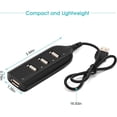 thumbnail image 5 of Adaptador multipuerto USB Micro TUNC 4 puertos USB 2.0 distribuidor con cable negro Multi-Hub Splitter para computadora PC, 5 of 5