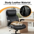 thumbnail image 3 of AFO High-Back Ergonomic Office Chair with Flip-Up Arms and PU Leather,Swivel Computer Desk Chair for Office or Home,Black, 3 of 7