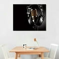 thumbnail image 2 of Nawypu Vintage Headphone And Microphone Posters 90s Music Studio Canvas Art Prints Home Decor Wall Decoration Painting Picture Living Room Bedroom Print Poster, 2 of 4