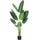 thumbnail image 2 of 60/48 pulgada artificial faux banana leaf plant con pot - 5 feet upright artificial plant con 8 trunks para home & oficina greenery decoration, 2 of 7