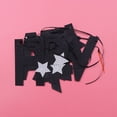 thumbnail image 3 of GOOHOCHY 1 Set Glitter Silver Star Bunting Banner for Party Supplies Decoration Black Happy New Year 7.5 Feet, 3 of 8