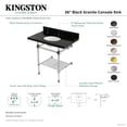 thumbnail image 5 of Kingston Brass KVPK36KAB8 Templeton 36" Black Granite Console Sink with Acrylic Legs and Shelf (8-Inch, 3-Hole), Black Granite/Brushed Nickel, 5 of 5