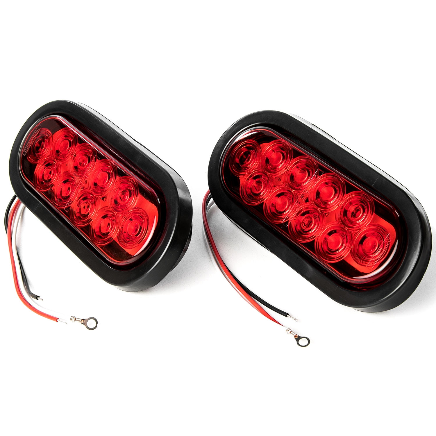 Krator 12V LED Oval Trailer Light Low Profile Kit Tail Stop Turn