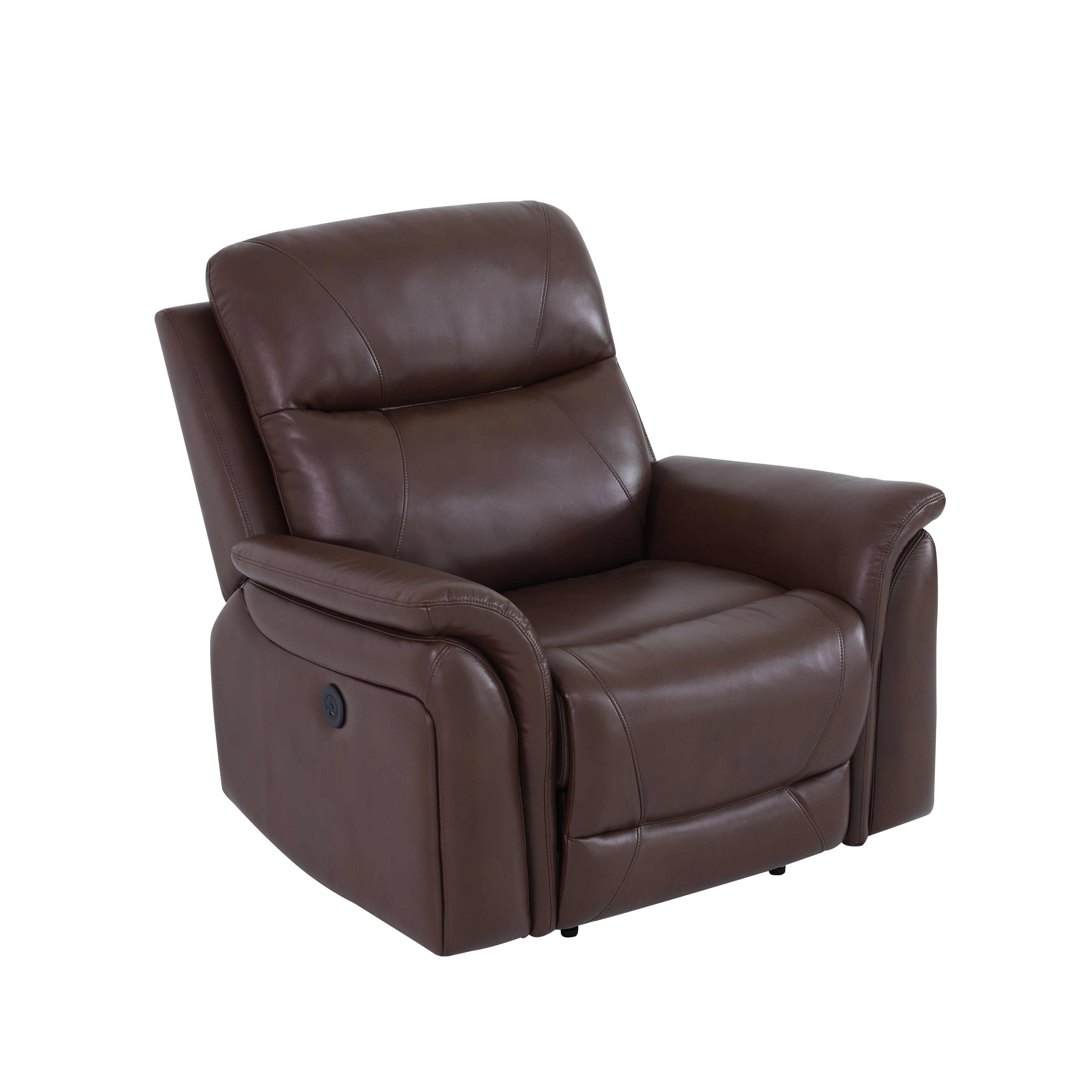 Gewnee Power Reclining Multifunctional Chair, Air Leather, Adjustable Reclining Angle, for Living Room,Dark Brown