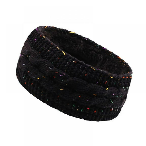 Women Winter Headband Ear Warmer Headbands Autumn Winter Warm Fuzzy Knit Head Wrap Fleece Lined Earmuffs