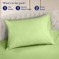 thumbnail image 4 of 500-TC Egyptian Cotton Full Round Bed Sheet Set – Fits 80" Diameter Mattress, 25-30" Deep Pocket – Solid Sage Green, Full 80" Diameter, 4 of 6