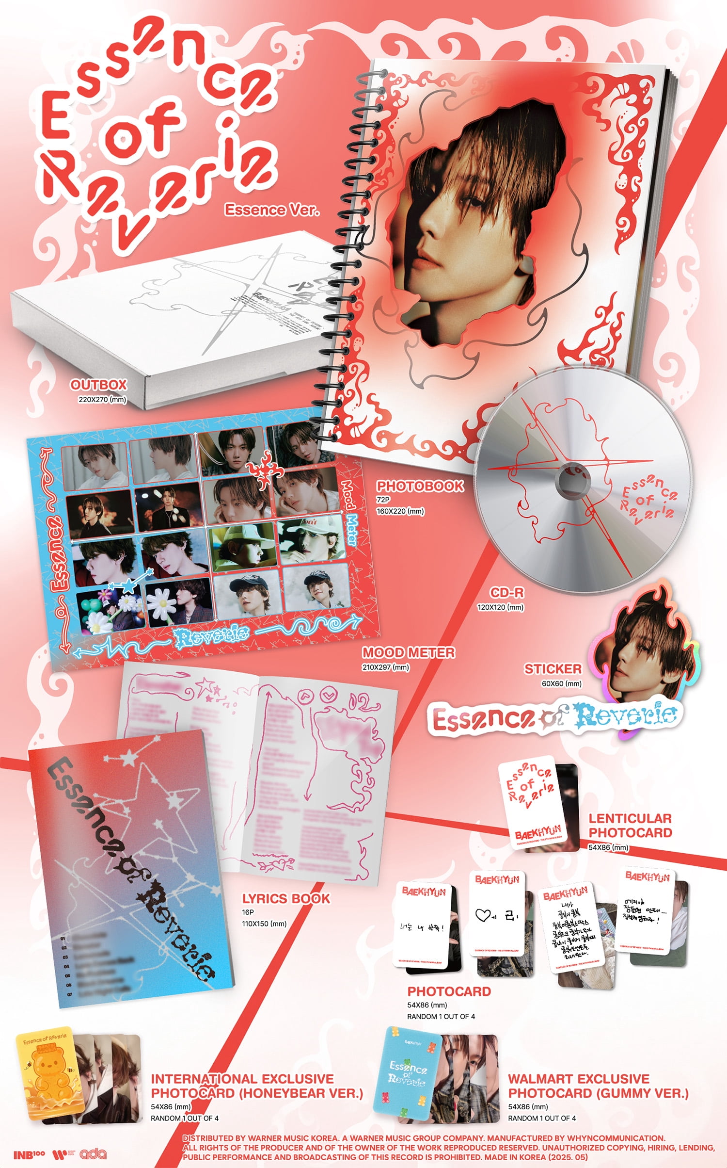 BAEKHYUN - ESSENCE OF REVERIE (ESSENCE VER.) (Walmart Exclusive) - CD