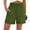 01 Army Green, variant on Women’s Linen Shorts High Waisted Casual Summer Beach Wide Leg Lounge Comfy Shorts with Pockets Navy S