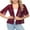 Wine Red, variant on Aunavey Women's Lace Cardigan Open Front Half Sleeve Sheer Bolero Shrugs for Evening Dresses