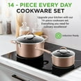 thumbnail image 2 of NutriChef 14Pc Nonstick Cookware Set, Pots and Pan Set, Induction Cookware Set- w/Saucepan, Frying Pans, Cooking, Dutch Oven Pot, Lids, Utensils, Strainer, 2 of 7