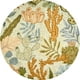 thumbnail image 2 of Alfombra redonda de Jinchan, 244 cm, lavable, diseño botánico, 2 of 8