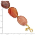 thumbnail image 5 of Sterling Silver Gold-Plated Aventurine/Carnelian/Jasper 1In Ext Bracelet (Width 19.5) (Length 8.5) - Jbsp, 5 of 5
