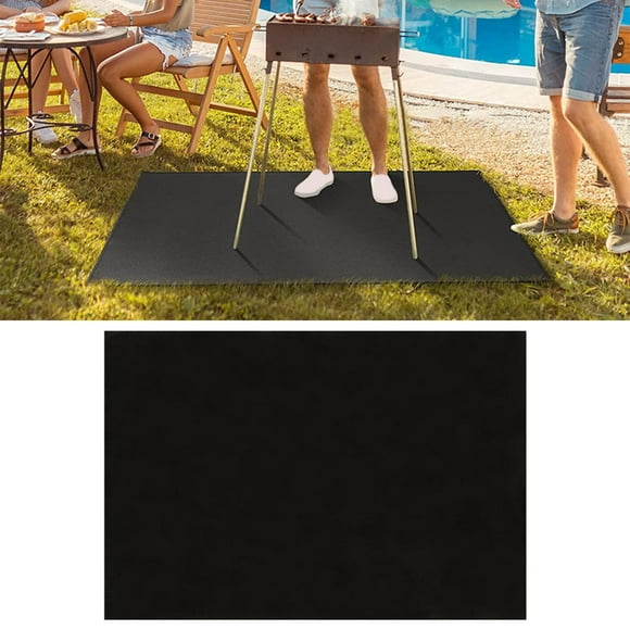 Fireproof Mat under Grill Mat, for Outdoor Grill , Heat Resistant Patio BBQ Mat for under , 39x47inch
