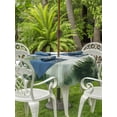 thumbnail image 3 of Outdoor Table Cloth with Umbrella Hole and Zipper, Watercolor Forest Waterproof Round Tablecloth 54 Inch, Green Foggy Natural Landscape Plants Washable Table Cover for Outside Party Patio Picnic, 3 of 8