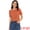 Orange Red, variant on Women's Polka Dots Doll Collar Puff Short Sleeve Shirts L Orange Red