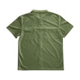 thumbnail image 3 of SAWOBUUN Men's Texture Zip Front Jacket Short Sleeve Collared Sport Top Casual Athletic Outerwear, 3 of 7