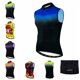 thumbnail image 2 of 2021 Jersey de ciclismo sin mangas para hombre, ropa de ciclismo de montaña, maillot de ciclismo de carreras, camiseta de verano negra, azul y roja, 2 of 5