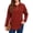 Caramel, variant on Cuteduck Women's Waffle Knit Tops Henley Casual Shirts Long Sleeve V Neck Solid Color Casual Tunic Tops S-XXL