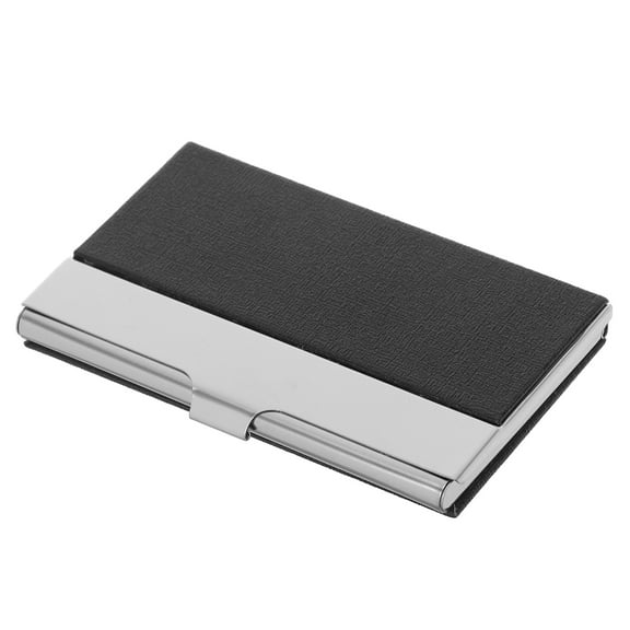Hemoton Wallet Multi Stainless Steel Business Card Box Man 9.50X6.00X1.00CM Black
