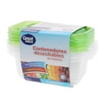 thumbnail image 2 of Set de contenedores Great Value rectangulares desechables 4 pzas de 710 ml, 2 of 2