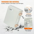 thumbnail image 4 of VEVOR Outdoor Electrical Junction Box, 16.93 x 12.99 x 7.09 in, ABS Plastic Electrical Enclosure Box with Hinged Cover Stainless Steel Latch, IP67 Dustproof Waterproof, 4 of 9