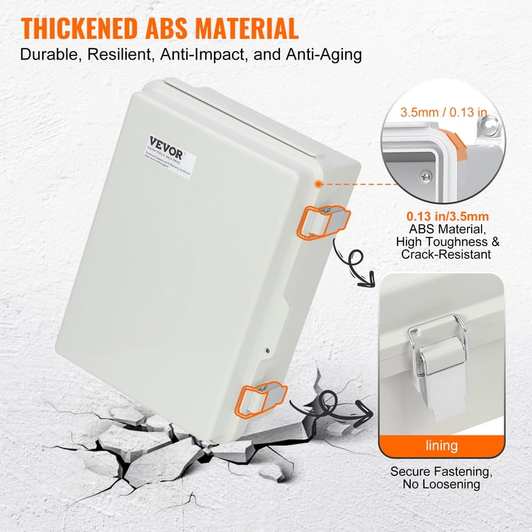 VEVOR Outdoor Electrical Junction Box, 16.93 x 12.99 x 7.09 in