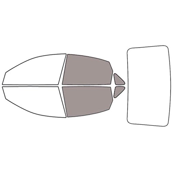 Rvinyl Window Tint Kit Compatible with Hyundai Elantra 2007-2010 (Sedan) - Back Precut Kit - 50%