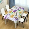 thumbnail image 7 of Coolnut Mardi Gras Rectangle Tablecloth Spill-Proof Polyester Table Cloth Table Cover for Kitchen Dining Picnic Holiday Party Decoration,60"x108", 7 of 7