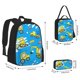 thumbnail image 2 of Disketp Cute Car Cartoon Mochila Estampada de Gran Capacidad con Lonchera y Estuche, Set de 3 Piezas para Estudiantes, 2 of 7