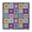 White-418, variant on Square Tablecloth Bohemian Aesthetic Style, Waterproof Vinyl Table Cover, Backed, Elastic Edge for 34-36 Inch Table