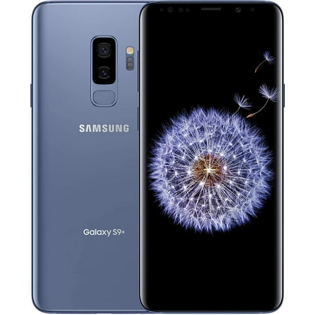 Restored Samsung Galaxy S9 + Plus G965U 64GB Coral Blue Fully Unlocked (LCD Shadow) (Refurbished)