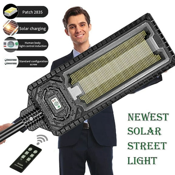 NEW 8000W Commercial Solar Street Lights Outdoor Dusk to Dawn Super Bright 2025