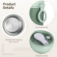 thumbnail image 4 of 6 Pcs Insulated Food Container Set with Folding Spoon, 17.9 oz Soup Thermal Cup, Stainless Steel Food Jar with Handle, Hot and Cold Food Container for School Office Picnic, Green, White, Pink, 4 of 6