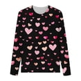 thumbnail image 4 of T-shirts de Saint-Valentin pour Femmes, Chandail en Molleton à Col Rond avec Cœur d'Amour, Chandail Mignon Gnome, Hauts, Tenues, Vêtements, Mode pour Dames, Col Rond, Manches Longues, T-Shirt Imprimé Saint-Valentin, 4 of 4