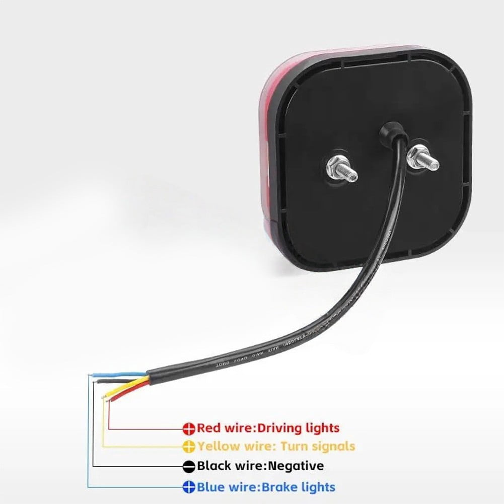 12/24V 3 Colors Square Led Trailer Taillight License Plate Light Car Trailer Taillight Auto Accessories