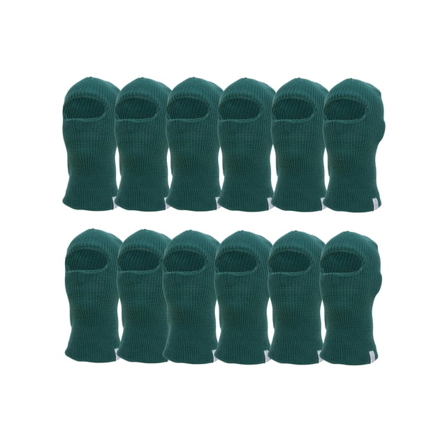 TopHeadwear 12 Pack Face Ski Mask 1 Hole Balaclava, Turquoise