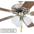 thumbnail image 3 of Portage Bay 52" Stannor Ceiling Fan Indoor Light Kit w/ 3 Bulbs, Brushed Nickel, 3 of 10