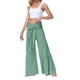 thumbnail image 2 of SAYOO Pantalones de Pierna Ancha para Mujer, Casual, Sueltos, de Color sólido, Cintura Fruncida, Vendaje, Cintura Elástica, Pantalones Femeninos SAYOO  Moda, 2 of 5