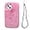 Pink, variant on Compatible with iPhone 15 Pro Max Case Cute Plush Case with Glitter Lanyard Strap Bling Diamond Camera Lens Protector Soft Winter Warm Plush Fluffy Cover for Women and Girls, Dark Gray