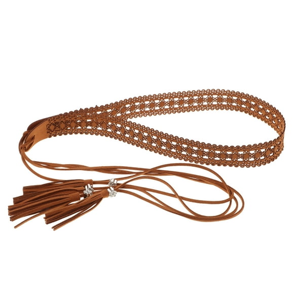 Phenofice Rope Belt Women for Parties Light Brown Ethnic Style 1Pack