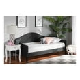 thumbnail image 2 of Baxton Studio Charcoal Fabric Upholstered and Dark Brown Finished Wood Twin Size Daybed, 2 of 19