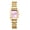New 4, variant on Square Watches for Women, Gold Stainless Steel Bracelet Ladies Small Face Watches, Dainty Waterproof Women's Wrist Watches