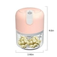 thumbnail image 3 of Electric Garlic Press under $5! CQCYD Electric Garlic Chopper, USB Rechargeable Mini Food Processor, Portable Kitchen Masher for Onion Herbs, One-Touch Operation with Stainless Steel Blades, 3 of 9