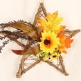 thumbnail image 2 of de girasol artificial Vid de girasol Flores artificiales con hojas Decoración de - Amarillo, Estrellas / Pentagrama 40x30cm, 2 of 9