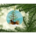 thumbnail image 2 of Carolines Treasures BB8449CO1 Longhaired Dachshund Christmas Ceramic Ornament, 2 of 2