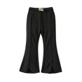 thumbnail image 5 of HCYSFG Girls Back To School Flare Pants Elastic Waist Slim Fit Full Length Split Hem School Uniform Leggings Classroom Bottoms, 5 of 5