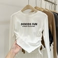 thumbnail image 1 of Camiseta adelgazante con cordón para mujer y niño de terciopelo, recién llegado, para otoño/invierno, para niños medianos a grandes, elegantes, recortadas y gruesas B, 1 of 5