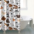 thumbnail image 4 of Dachshund Dog Boston Terrier Dog Shower Curtain 72"x72" ,Bathroom Decorative Shower Curtains Set with 12 Hooks,Modern Waterproof Washable Shower Curtain, 4 of 6