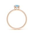 thumbnail image 2 of Angara Natural 1 Ct. Aquamarine Solitaire Ring in 14K Rose Gold for Women (Ring Size: 11.5), 2 of 11